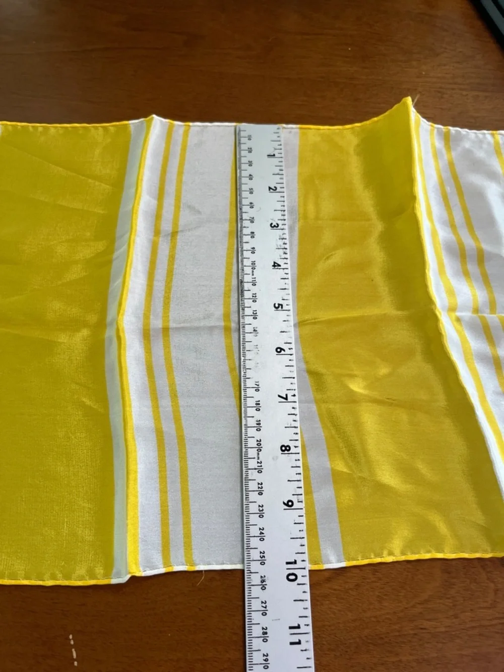 Yellow Striped Lightweight Silky Scarf - Women's Accessory